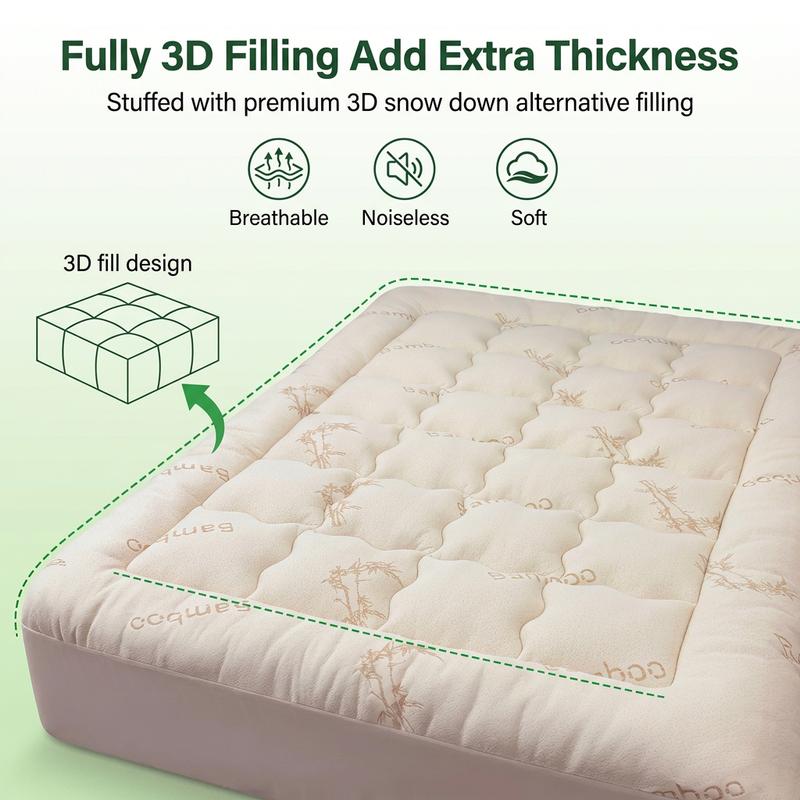 Bamboo Cooling Mattress Topper