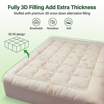 Bamboo Cooling Mattress Topper