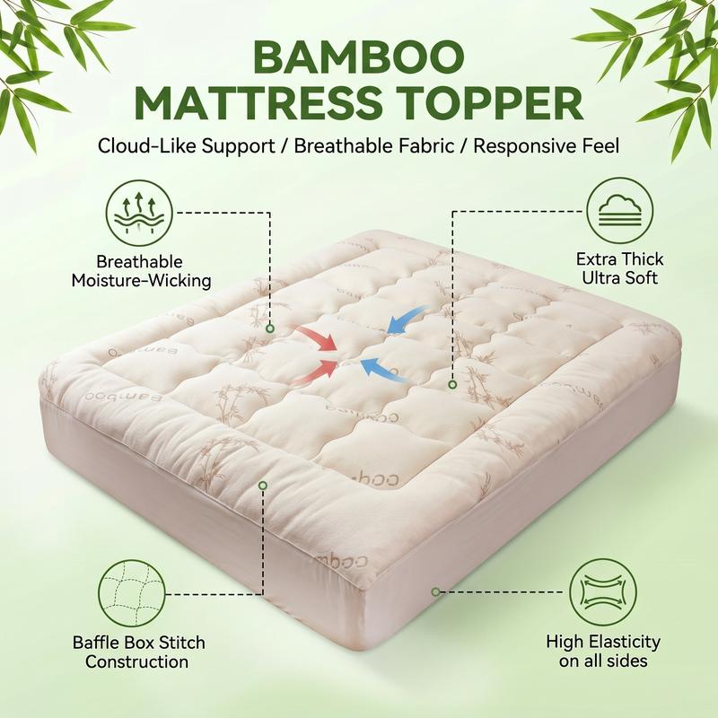 Bamboo Cooling Mattress Topper